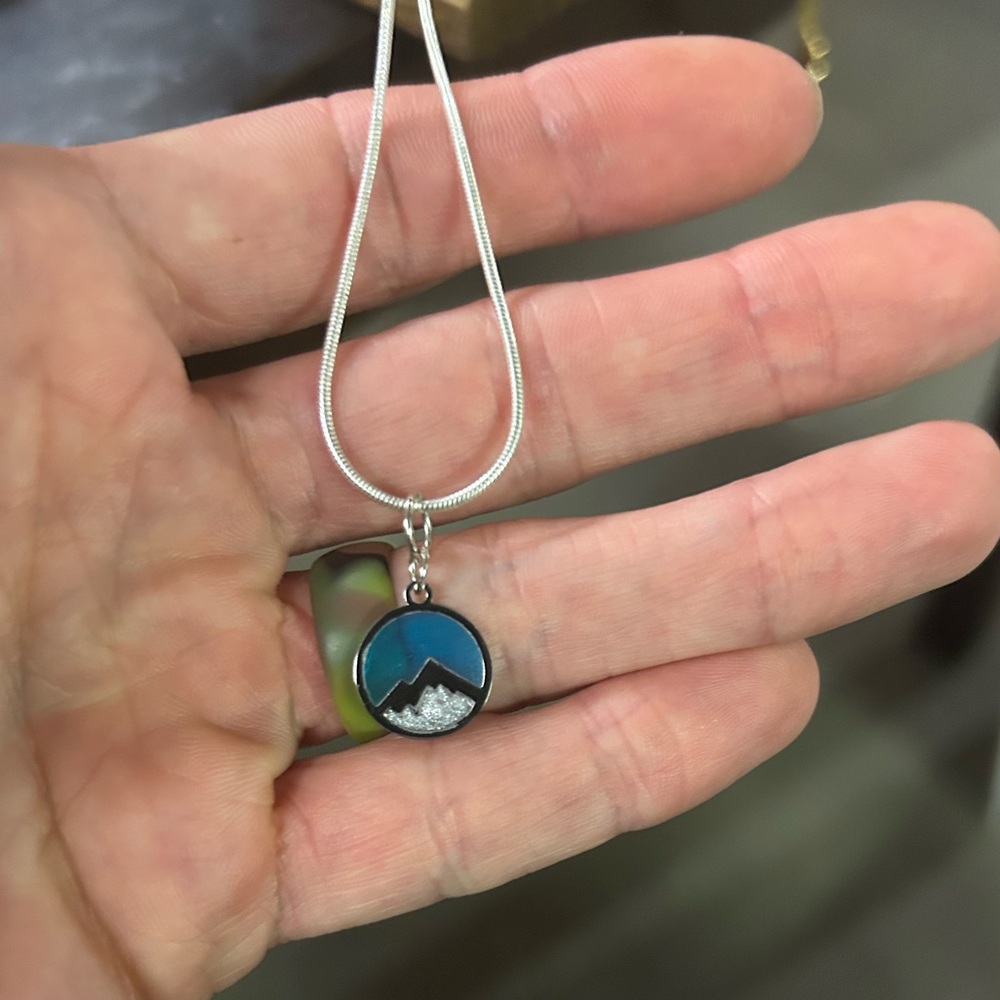 Handcrafted “mountain” pendant necklace